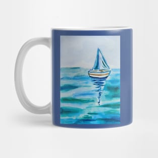 Seascape postcard in watercolours Mug